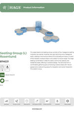 Rosenlund pine seating group (L) - blue 8114221