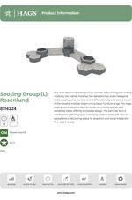 Rosenlund pine seating group (L) - grey 8114224