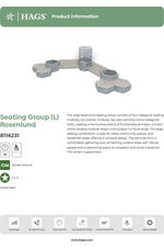 Rosenlund pine seating group (L) - galvanised 8114231