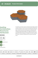 Rosenlund hardwood seating group (M) - grey 8114150