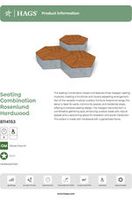 Rosenlund hardwood seating group (M) - galvanised 8114153