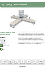 Rosenlund Square pine benches - galvanised 8114373
