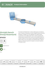 Rosenlund Straight Bench Group, pine - blue 8114353