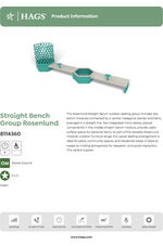 Rosenlund Straight Bench Group, pine - green 8114360