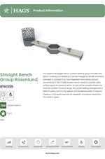 Rosenlund Straight Bench Group, pine - grey 8114355