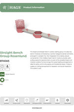 Rosenlund Straight Bench Group, pine - red 8114365