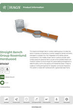 Rosenlund Straight Bench Group, hardwood - galvanised 8114367