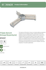 Rosenlunch Triple Bench Group, pine - galvanised 8114327