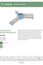 Rosenlunch Triple Bench Group, pine - blue 8114322