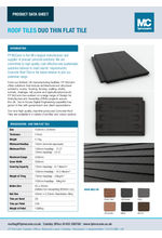 Duo Thin Flat low-profile concrete roof tiles