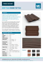 Round Top standard profile concrete roof tile