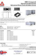 AUTOPA EMC1 Bin Store Compound - Galvanised with Mesh Doors