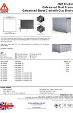 AUTOPA FM2 Shelter - Galvanised with Clad Doors