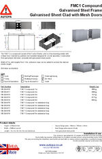 AUTOPA FMC1 Bin Store Compound - Galvanised with Mesh Doors