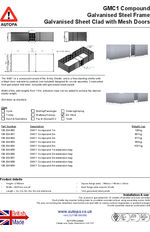 
AUTOPA GMC1 Bin Store Compound - Galvanised with Mesh Doors