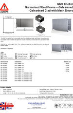 AUTOPA GM1 Shelter - Galvanised - with Mesh Doors
