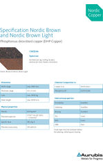 Nordic Brown & Nordic Brown Light  specification - copper for roofs and facades