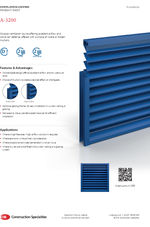 CS A-3200 Ventilation Louvre - Product Sheet