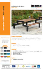 Brompton Picnic Bench Product Data Sheet