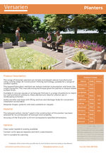 Versarien Planter Product Specification Sheet