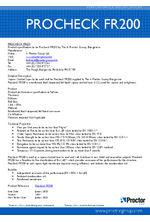 Proctors Procheck FR200 performance specification