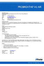 Probreathe A2 Air performance specification