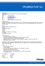 Probreathe A2 performance specification