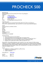 Procheck 500 performance specification