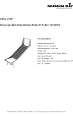 RT-SSSE - Stainless Steel Embankment Slide 1.0m - Data Sheet