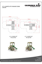 K-71 Standard Single Tower - L-Shaped Left with Net - Mini Data Sheet