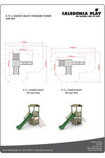 K-71 - Standard Single Tower - L-Shaped Right with Net - Mini Data Sheet