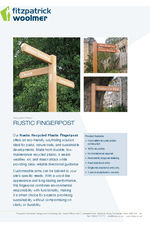 Rustic recycled plastic fingerpost