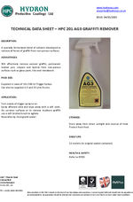 AG3 Graffiti Remover product data sheet