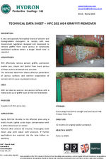 AG4 Graffiti Remover product data sheet