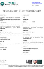 Nu-Flame FR Colourcoat data sheet