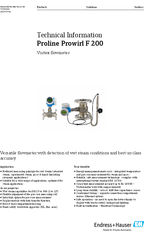 Proline Prowirl F 200 vortex flowmeter