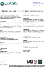 HPC 09 Nu-Guard Anti-Carbonation technical data sheet