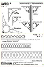 Leander cast metal spandrel brackets A