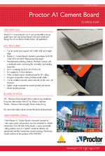 Proctor A1 Cement Board data sheet