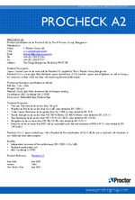 Procheck A2 performance specification