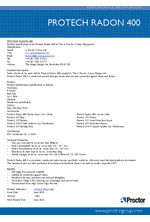 Protech Radon 400 performance specification