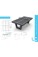 Urbancrete - Table Tennis table 2 legs data sheet - Type 3