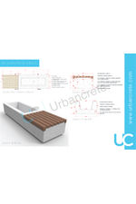 Urbancrete - Shropshire planter and bench half timber data sheet
