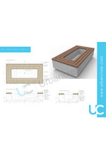 Urbancrete - Shropshire planter and bench Full Timber 