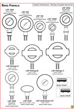 Leander Royal Label Factory geared fingerarm ring finials