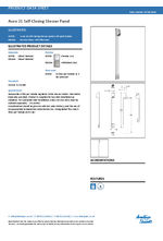 Avon 21 press shower panel - data sheet