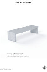 BLOC concrete bench operation & maintenance manual