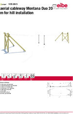 eibe aerial cableway Montana Duo 20m for hill installation data sheet