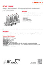 GEMÜ P600S data sheet