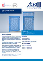 High Security Pedestrian Gate – CSG 10700 datasheet